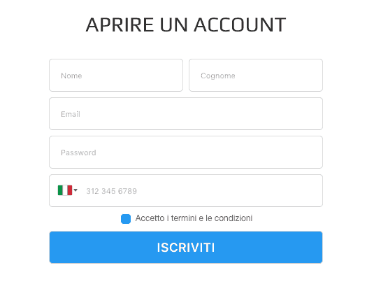 Binary option account