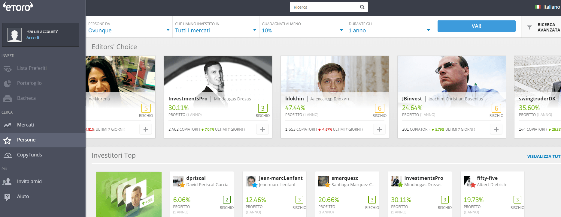 Social trading e copy trader eToro, come funziona? Guida