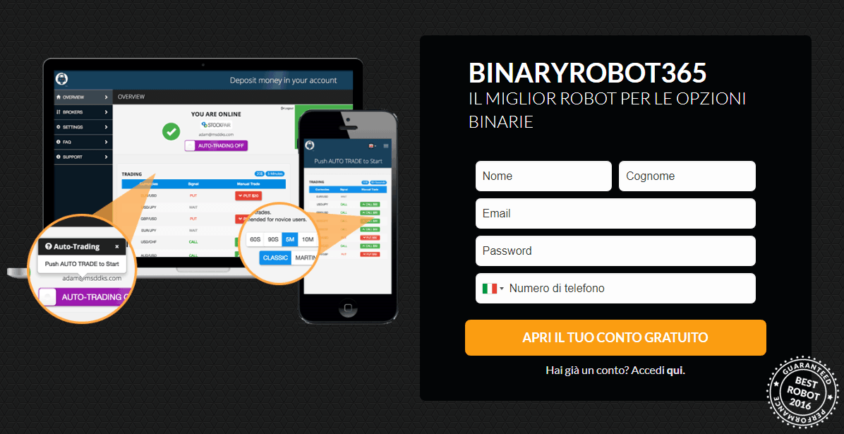 Binary option robot truffa o è affidabile ? scopri come funziona E on opinioni