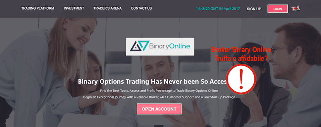 BinaryOnline.com: broker truffa ? opinioni e recensione