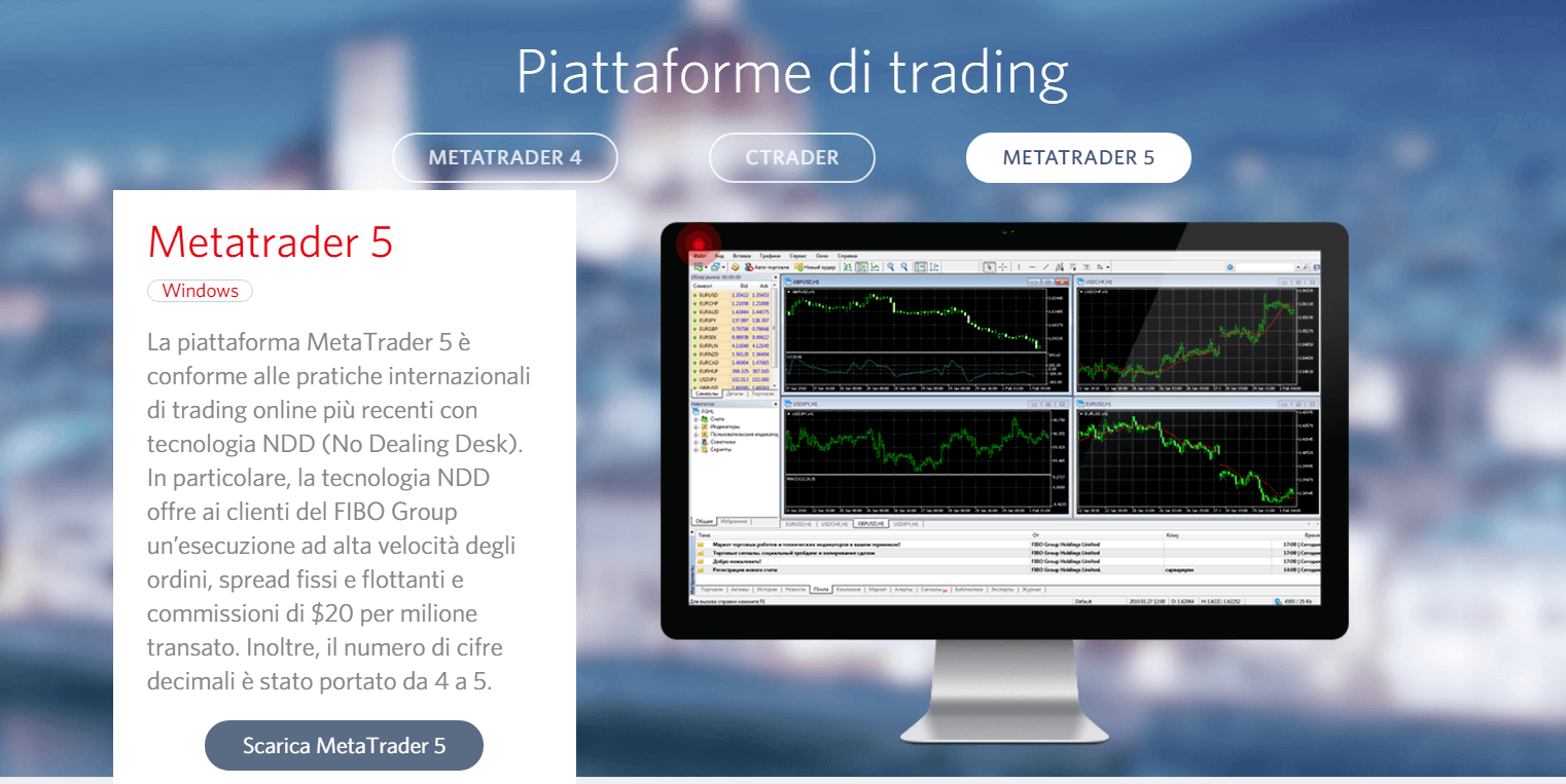 Fibogroup - piattaforma di trading mt5