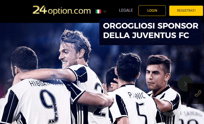 24option deposito minimo 250 € account reale
