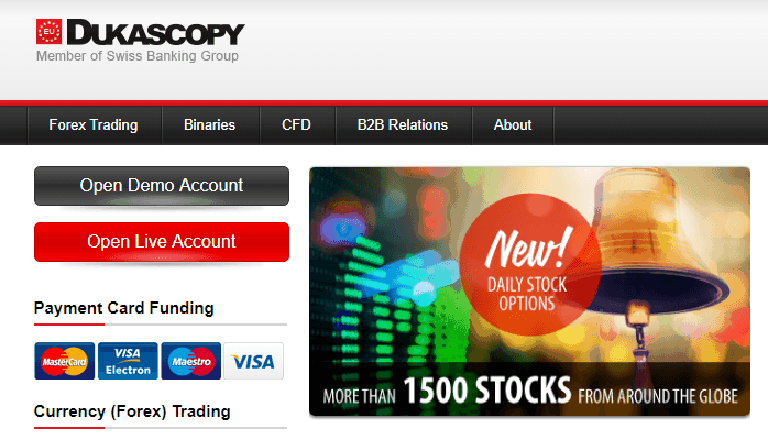 Dukascopy opinioni e recensioni Dukascopy opzioni binarie Cfd Forex Trading