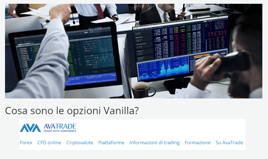 avatrade cosa sono le opzioni vanilla