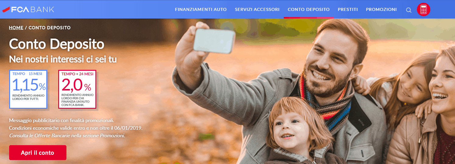 Conto Deposito FCA Bank: conviene? Recensione e opinioni