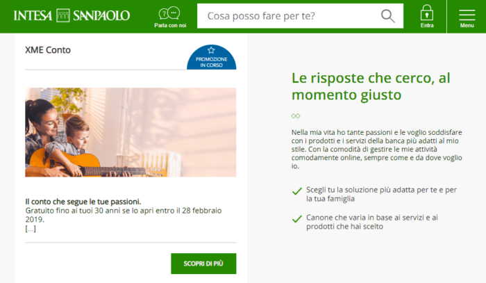 Canone Mensile La Mia Scelta Intesa Sanpaolo