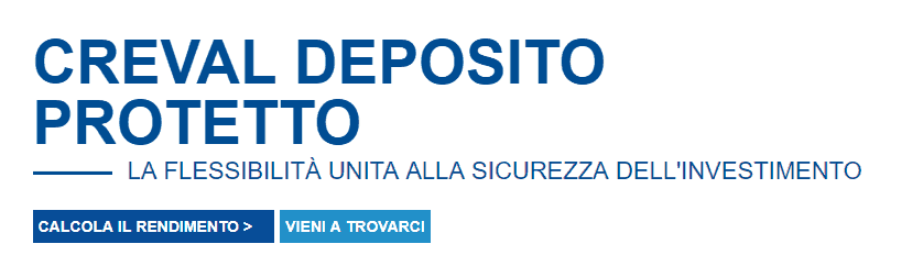 conto deposito protetto creval