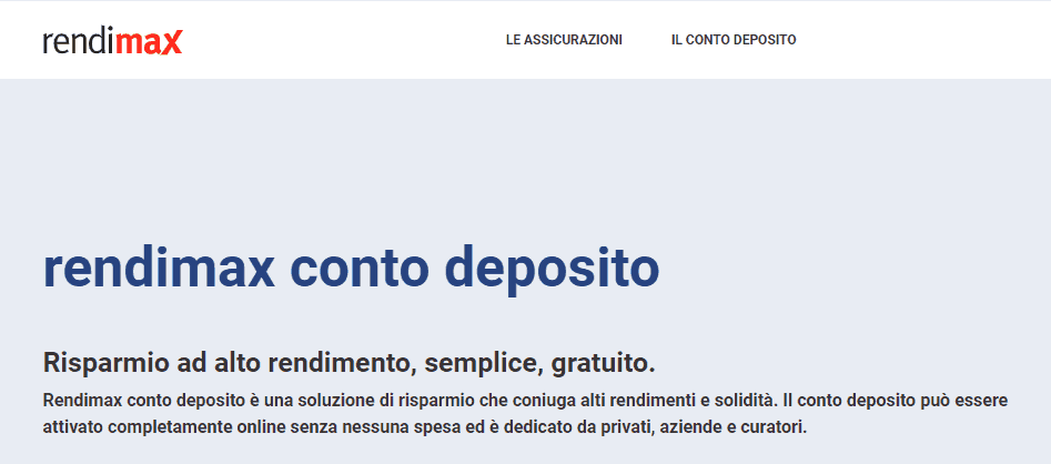 conto deposito rendimax