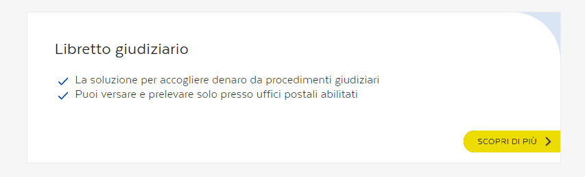 libretto postale giudiziario