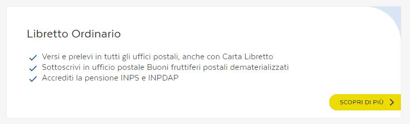 libretto postale ordinario