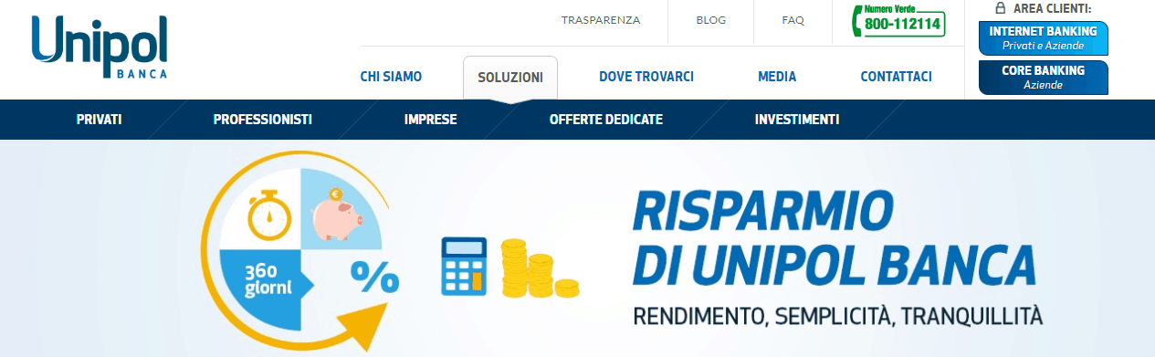 conto deposito unipol banca save up
