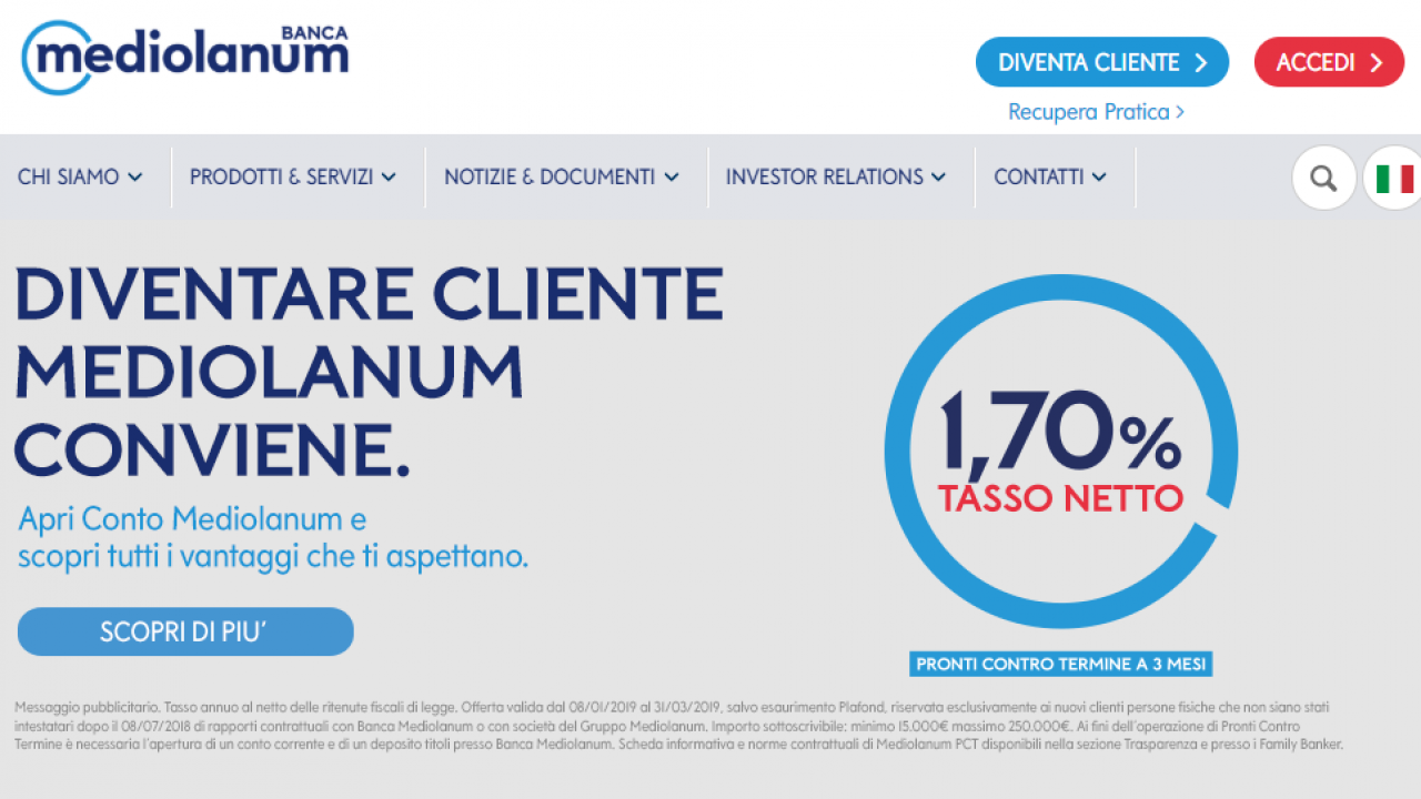 SCARICA APP MEDIOLANUM