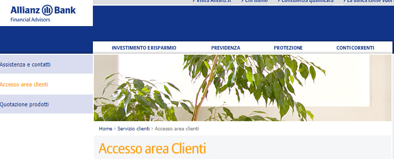 conto corrente allianz accesso clienti