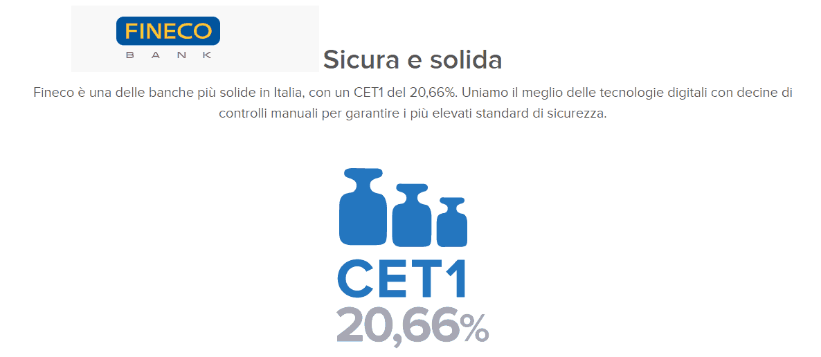 Conto corrente fineco Banck sicurezza e solidità