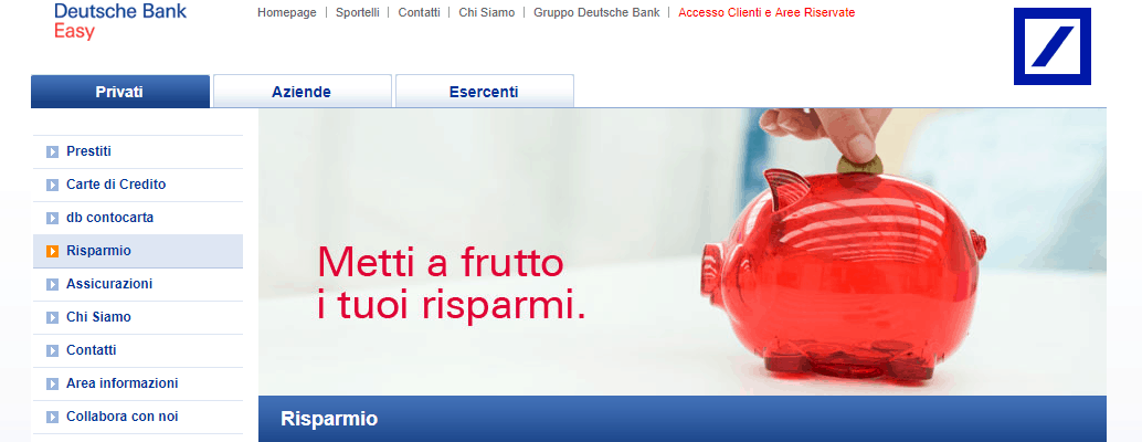 Conto Deposito Easy Deutsche Bank: caratteristiche