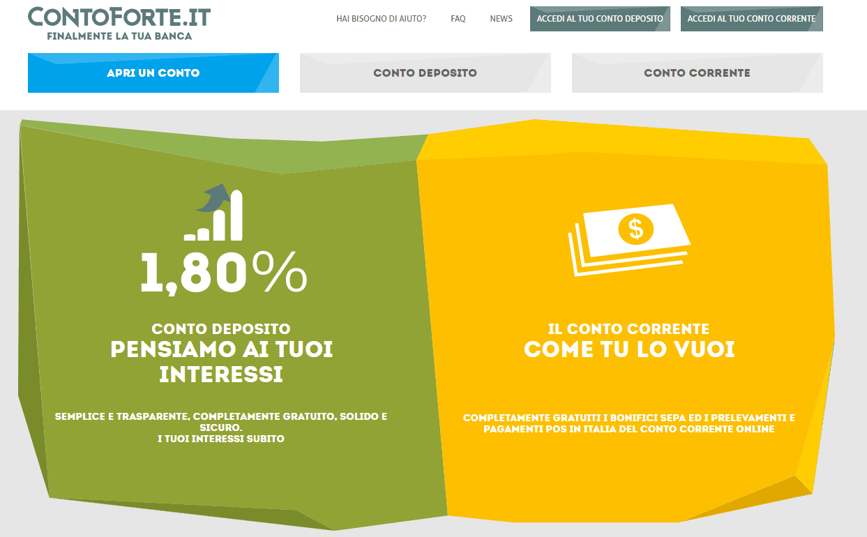 conto forte interessi banca FVG