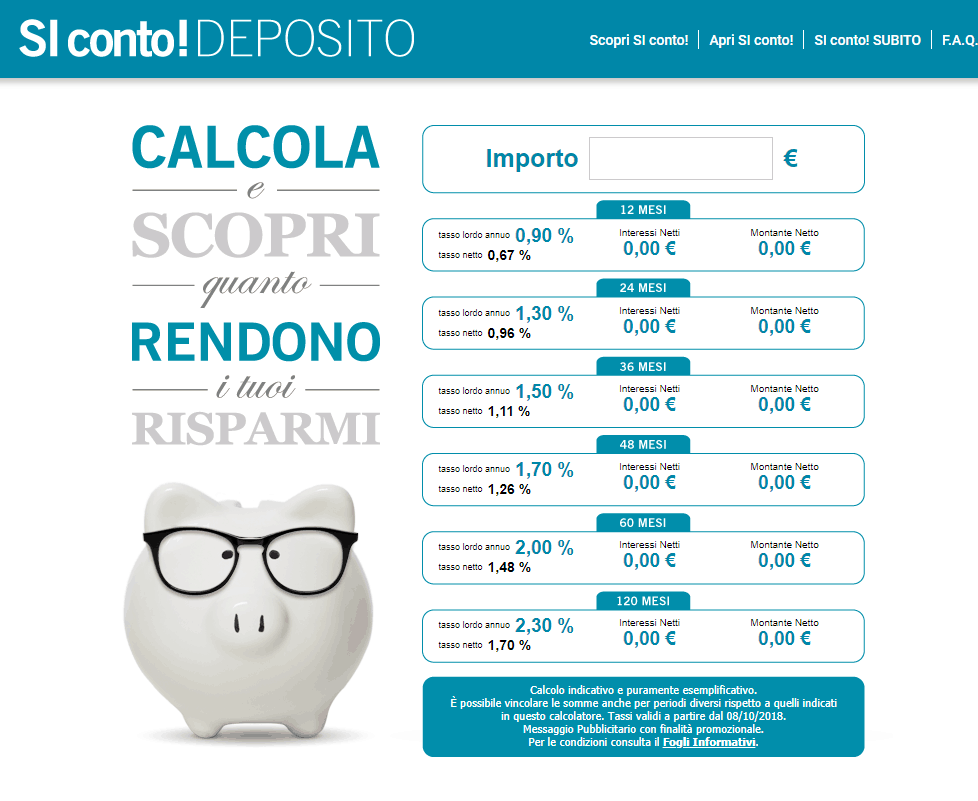 Si Conto Deposito Di Banca Sistema Meteofinanza Com