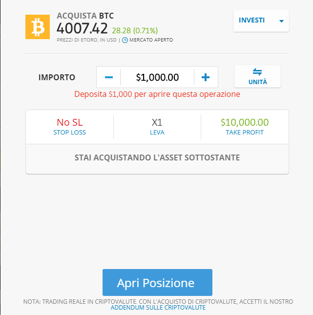 Come vendere criptovalute su eToro