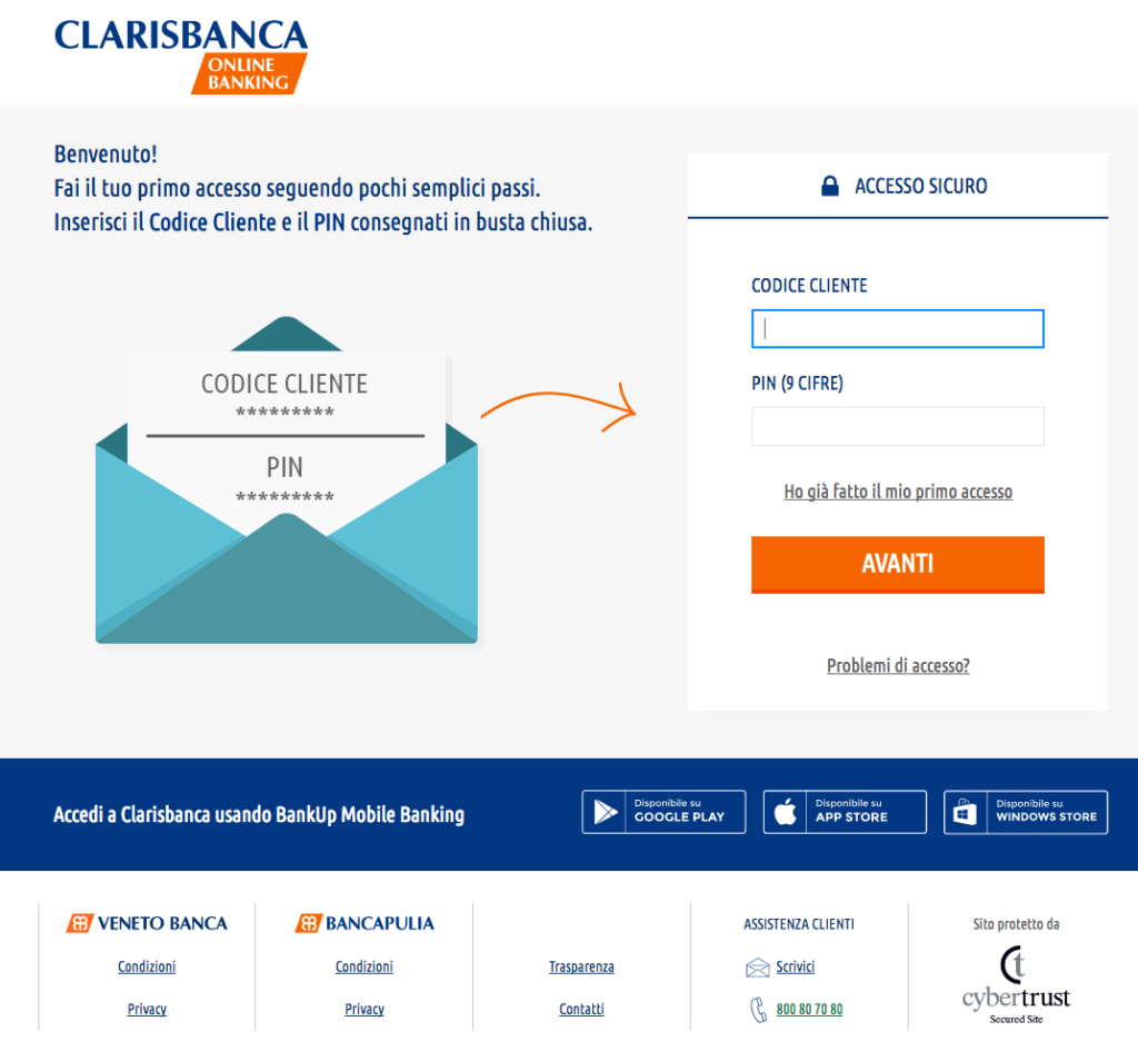 Clarisbanca online