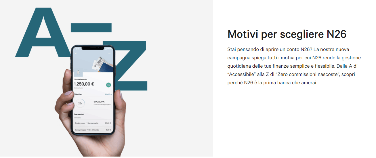 conto corrente N26 mobile