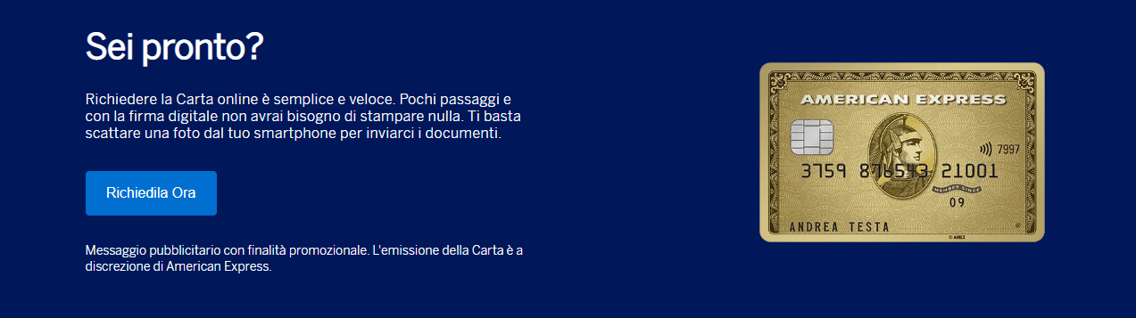 American Express Carta Oro