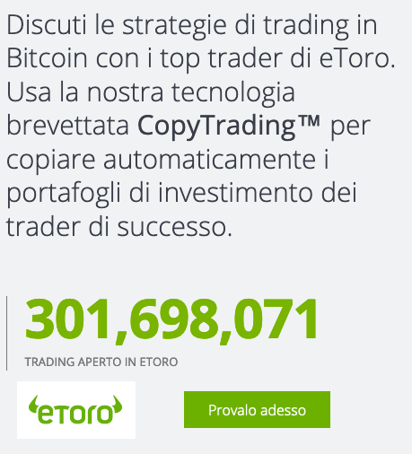 Investire in bitcoin con eToro