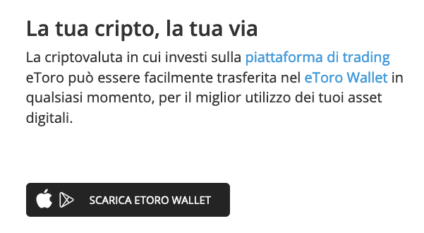 eToro Wallet Bitcoin