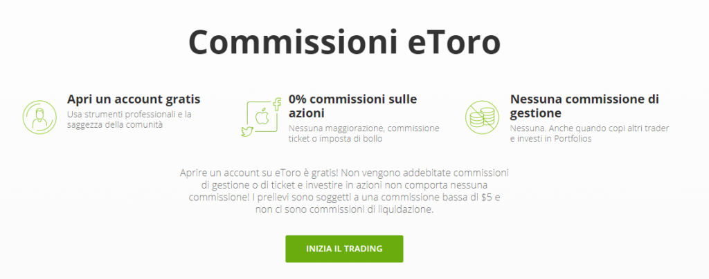Trading senza commissioni eToro
