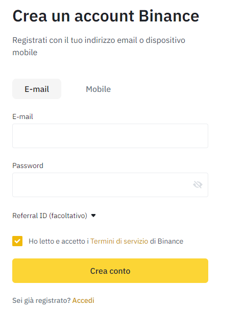 Binance Login